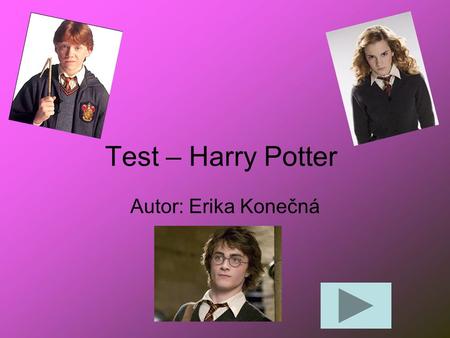 Test – Harry Potter Autor: Erika Konečná.