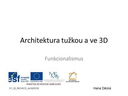 Architektura tužkou a ve 3D