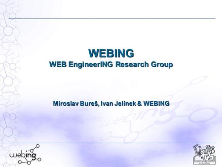 WEBING WEB EngineerING Research Group