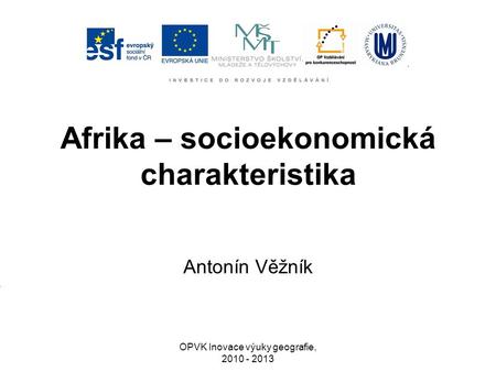Afrika – socioekonomická charakteristika