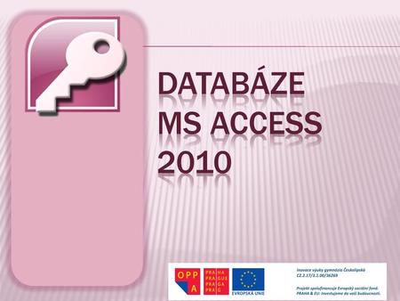 Databáze MS ACCESS 2010.
