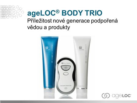 ageLOC® BODY TRIO Příležitost nové generace podpořená vědou a produkty