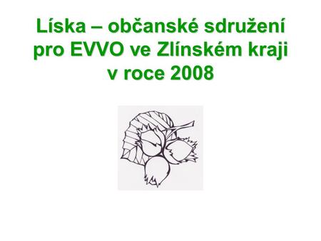 Líska – občanské sdružení pro EVVO ve Zlínském kraji v roce 2008.
