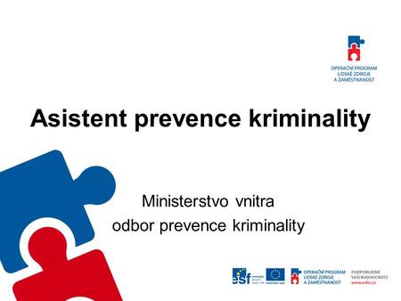 Asistent prevence kriminality Ministerstvo vnitra odbor prevence kriminality.