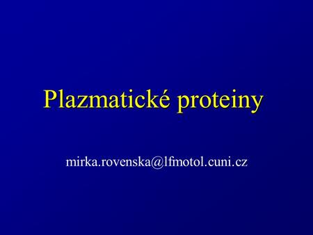 Plazmatické proteiny
