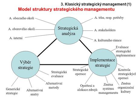 Model struktury strategického managementu