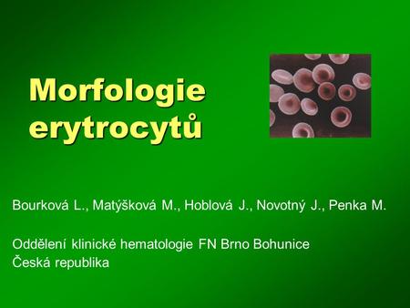Morfologie erytrocytů