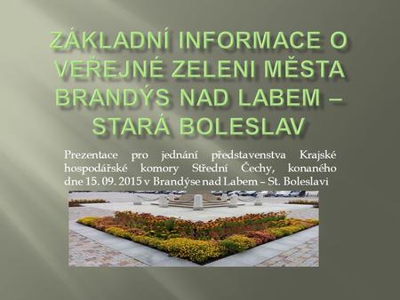 Prezentace pro jednání představenstva Krajské hospodářské komory Střední Čechy, konaného dne v Brandýse nad Labem – St. Boleslavi.