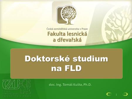 11 Doktorské studium na FLD doc. Ing. Tomáš Kušta, Ph.D.