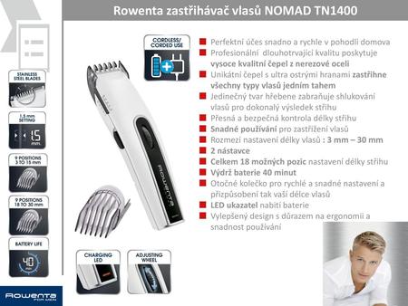 Rowenta zastřihávač vlasů NOMAD TN1400