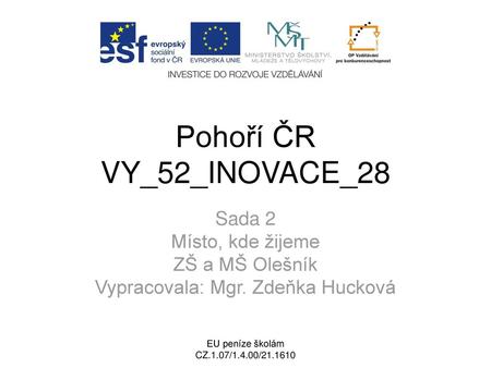 Pohoří ČR VY_52_INOVACE_28