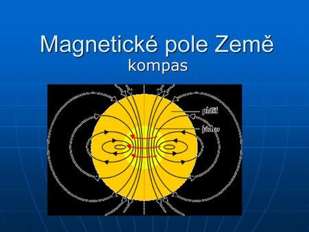 Magnetické pole Země kompas.