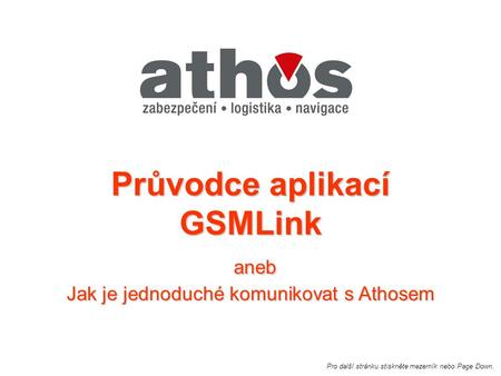 Průvodce aplikací GSMLink aneb