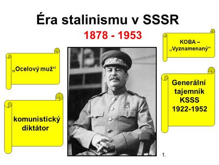Éra stalinismu v SSSR Generální tajemník KSSS