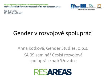 Gender v rozvojové spolupráci