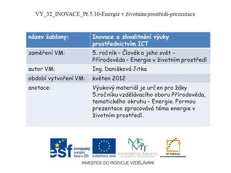 VY_32_INOVACE_Př.5.10-Energie v životním prostředí-prezentace