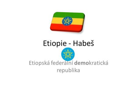Etiopská federální demokratická republika