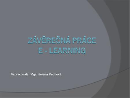 Závěrečná práce E - learning