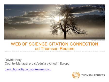 WEB OF SCIENCE CITATION CONNECTION od Thomson Reuters