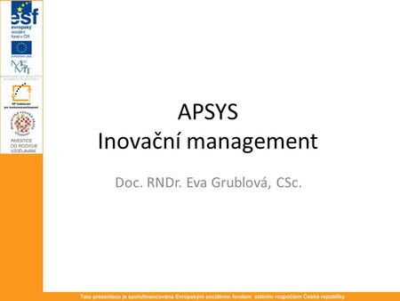 APSYS Inovační management