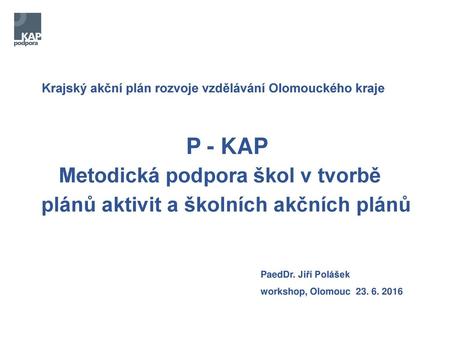 Krajský akční plán rozvoje vzdělávání Olomouckého kraje