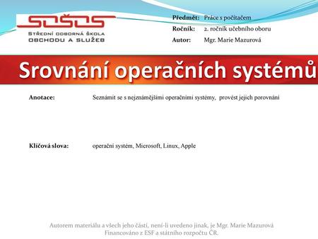 Srovnání operačních systémů