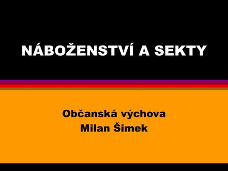 Občanská výchova Milan Šimek