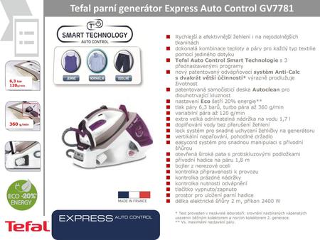 Tefal parní generátor Express Auto Control GV7781