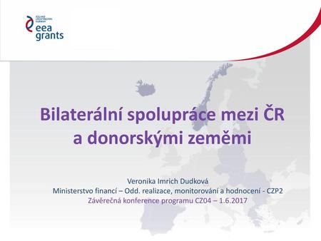 Bilaterální spolupráce mezi ČR a donorskými zeměmi