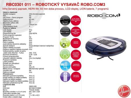 RBC – robotický vysavač robo.com3
