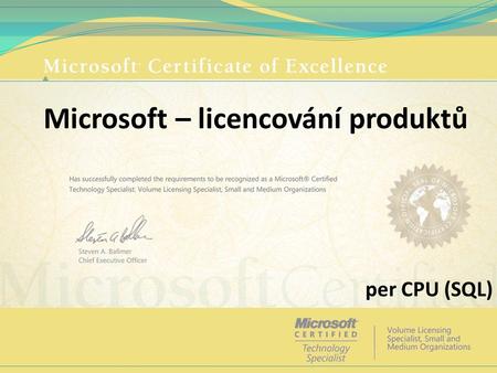 Microsoft – licencování produktů