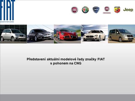 Představení aktuální modelové řady značky FIAT s pohonem na CNG