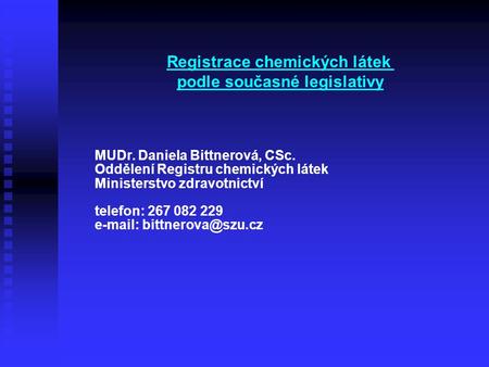 Registrace chemických látek