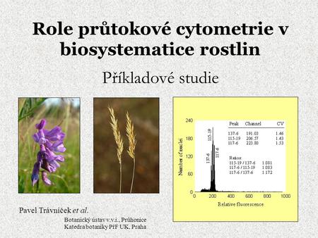 Role průtokové cytometrie v biosystematice rostlin