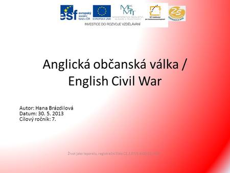 Anglická občanská válka / English Civil War