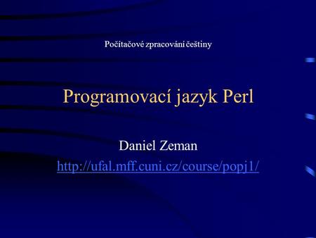Programovací jazyk Perl