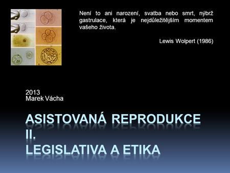 Asistovaná reprodukce II. legislativa a etika