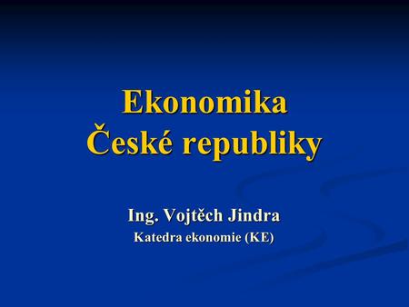 Ekonomika České republiky