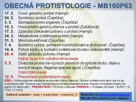 OBECNá protistologie - MB160P63