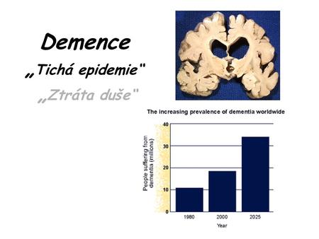 Demence „Tichá epidemie“ „Ztráta duše“