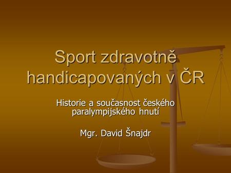 Sport zdravotně handicapovaných v ČR