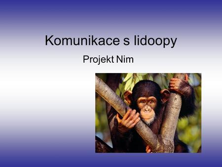 Komunikace s lidoopy Projekt Nim.