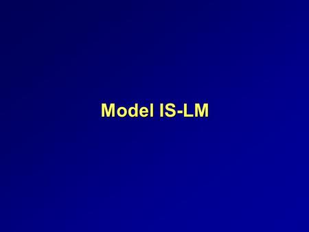 Model IS-LM.