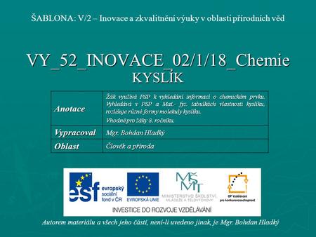 VY_52_INOVACE_02/1/18_Chemie