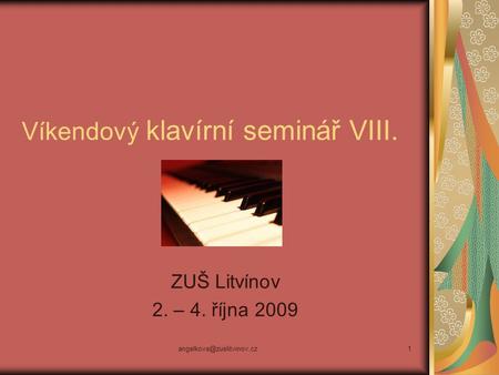 Víkendový klavírní seminář VIII.