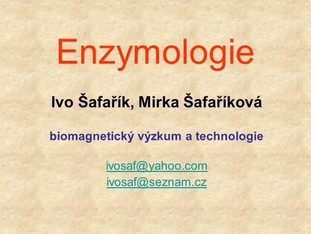 Ivo Šafařík, Mirka Šafaříková biomagnetický výzkum a technologie