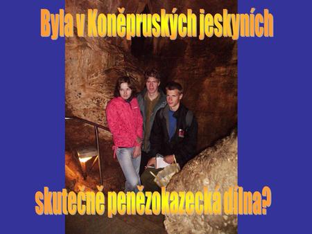 1)Zjistit, jestli se v Koněpruských jeskyních nacházela penězokazecká dílna 2)Lokalizovat polohu ohniště, ve kterém byly mince žíhány 3)Najít pro pana.