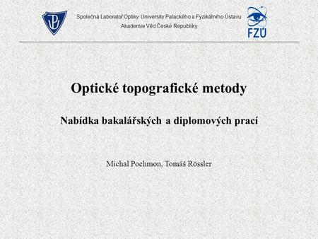 Optické topografické metody