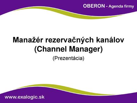 Manažér rezervačných kanálov (Channel Manager)