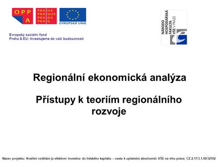 Regionální ekonomická analýza